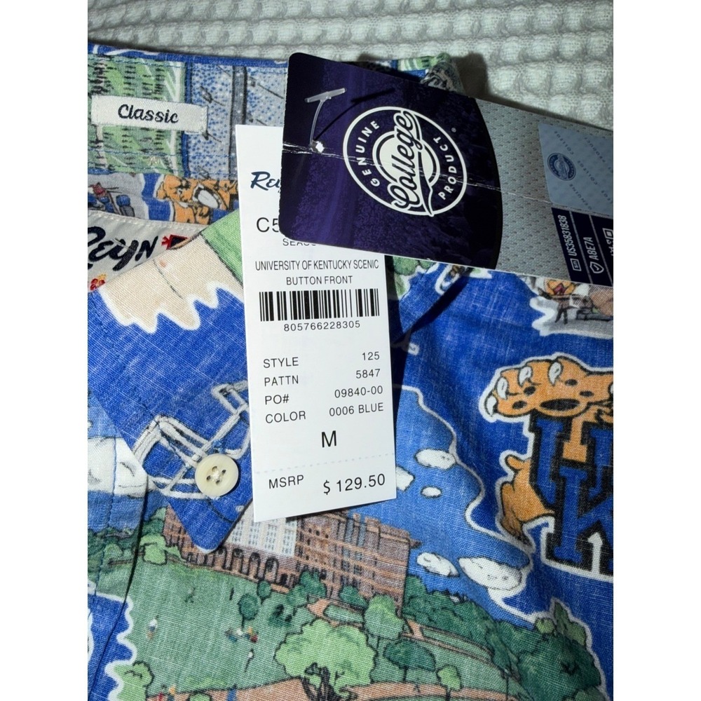 NEW Reyn Spooner x University Kentucky Wildcat Mens Medium All Over Print Aloh - Picture 8 of 9